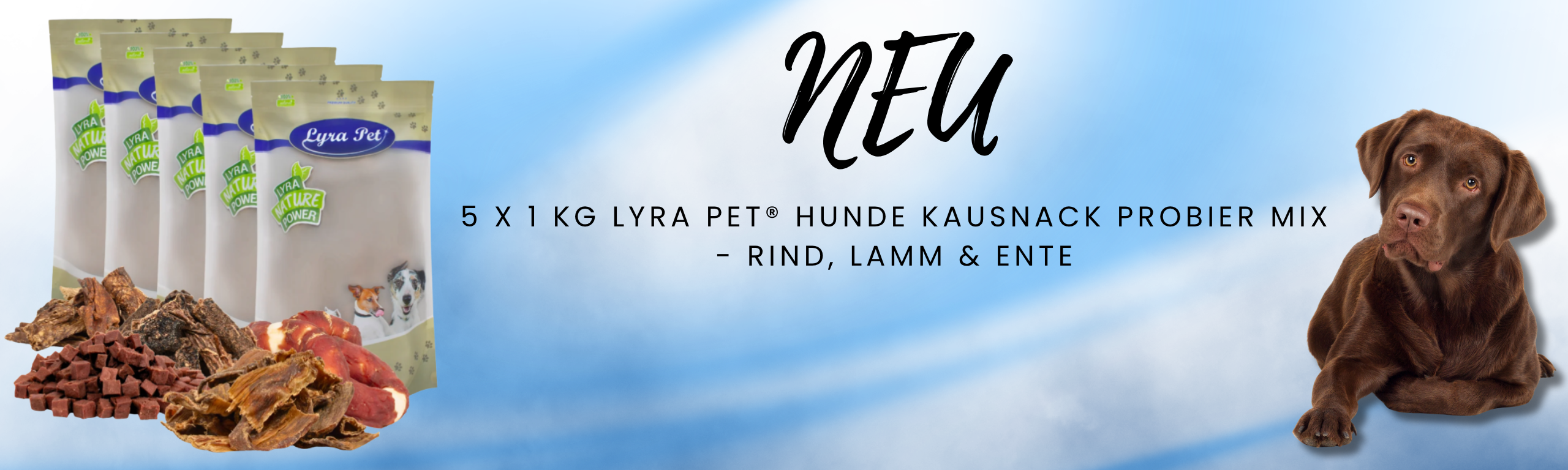 5 x 1 kg Hunde Kausnack Probier Mix