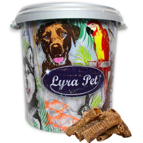 5 kg Lyra Pet&reg; Rinderstrossen ca. 12 - 15 cm in 30 L Tonne