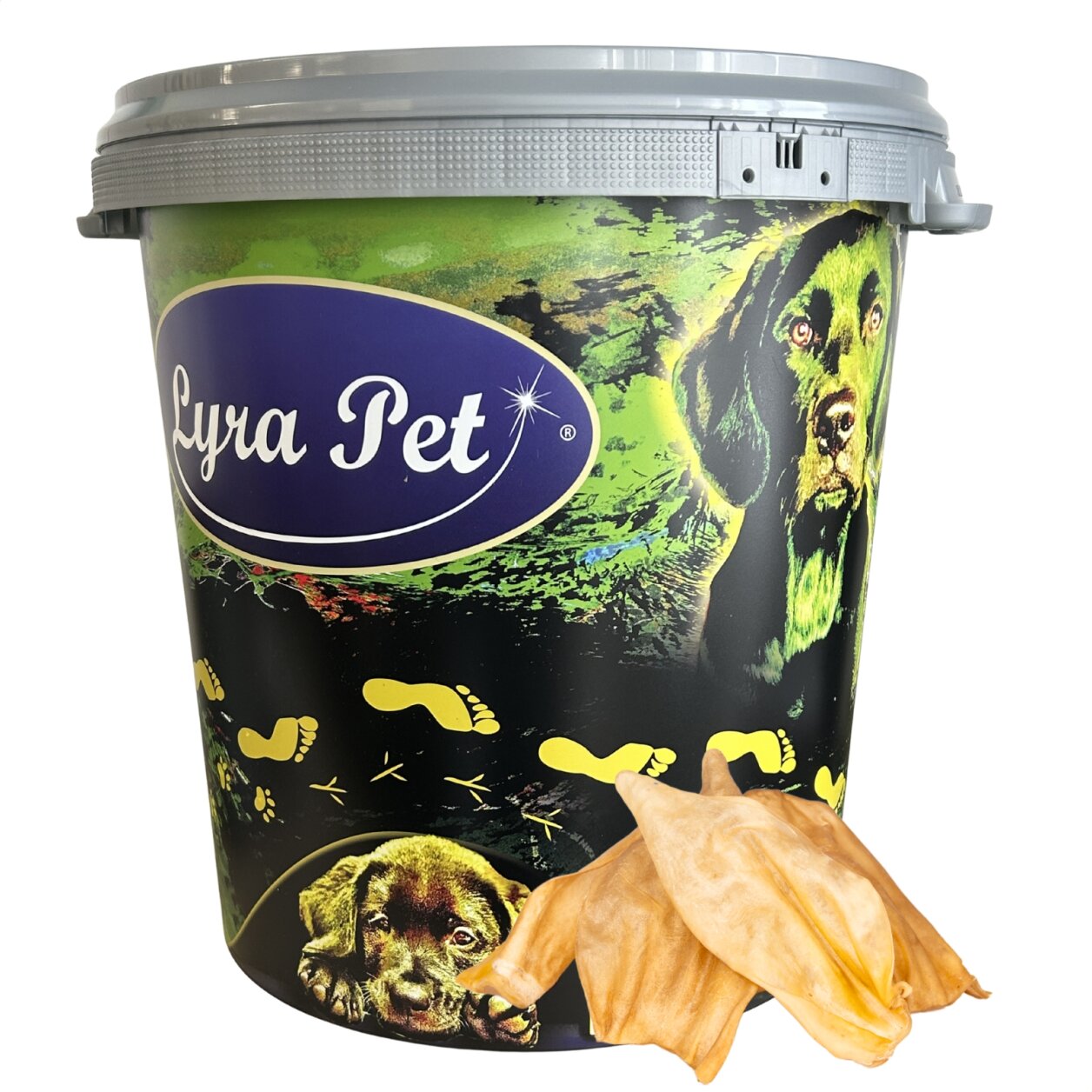 100 Stk. Lyra Pet® Rinderohren ca. 2 kg in 30 L Tonne