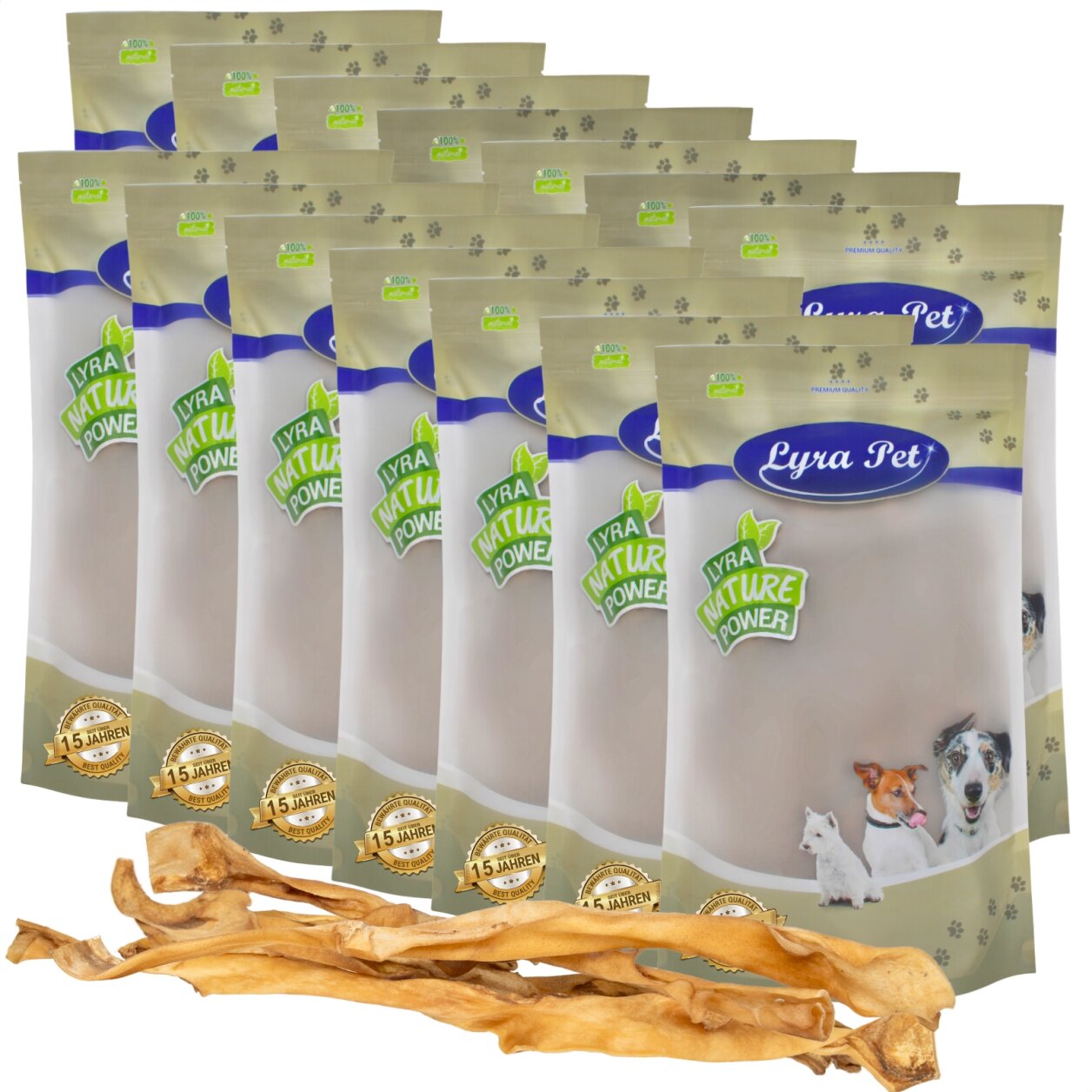 20 Stk. Lyra Pet® XXL Rinderkopfhautstangen ca. 70 cm