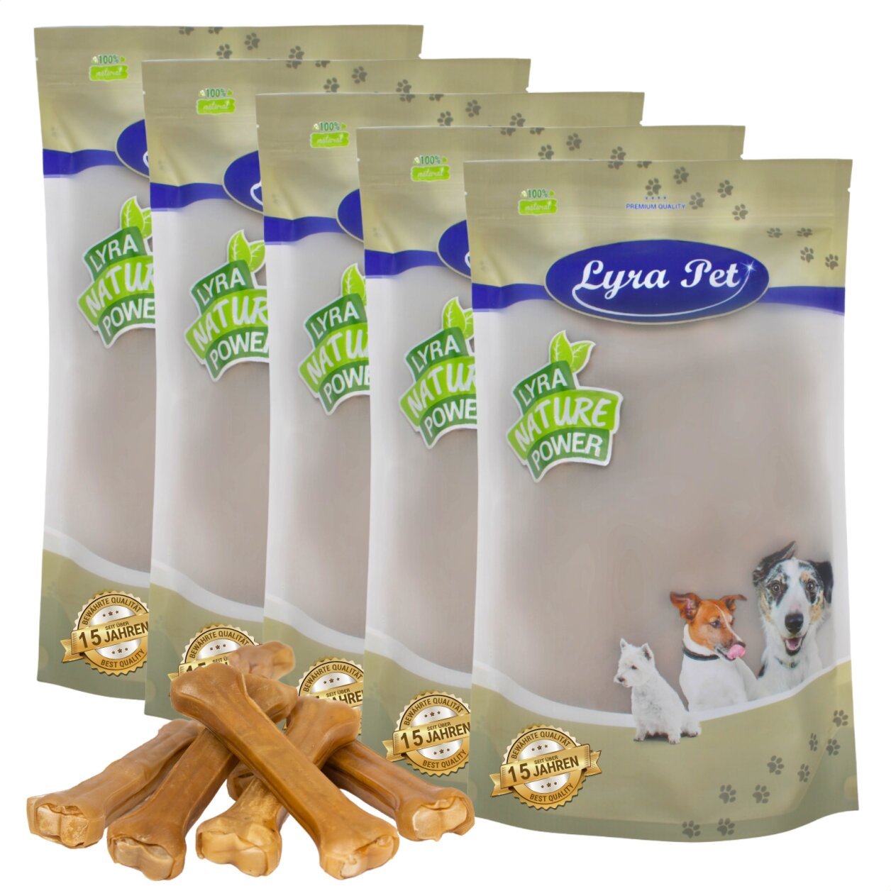 50 Stk. Lyra Pet® Kauknochen ca. 25 cm