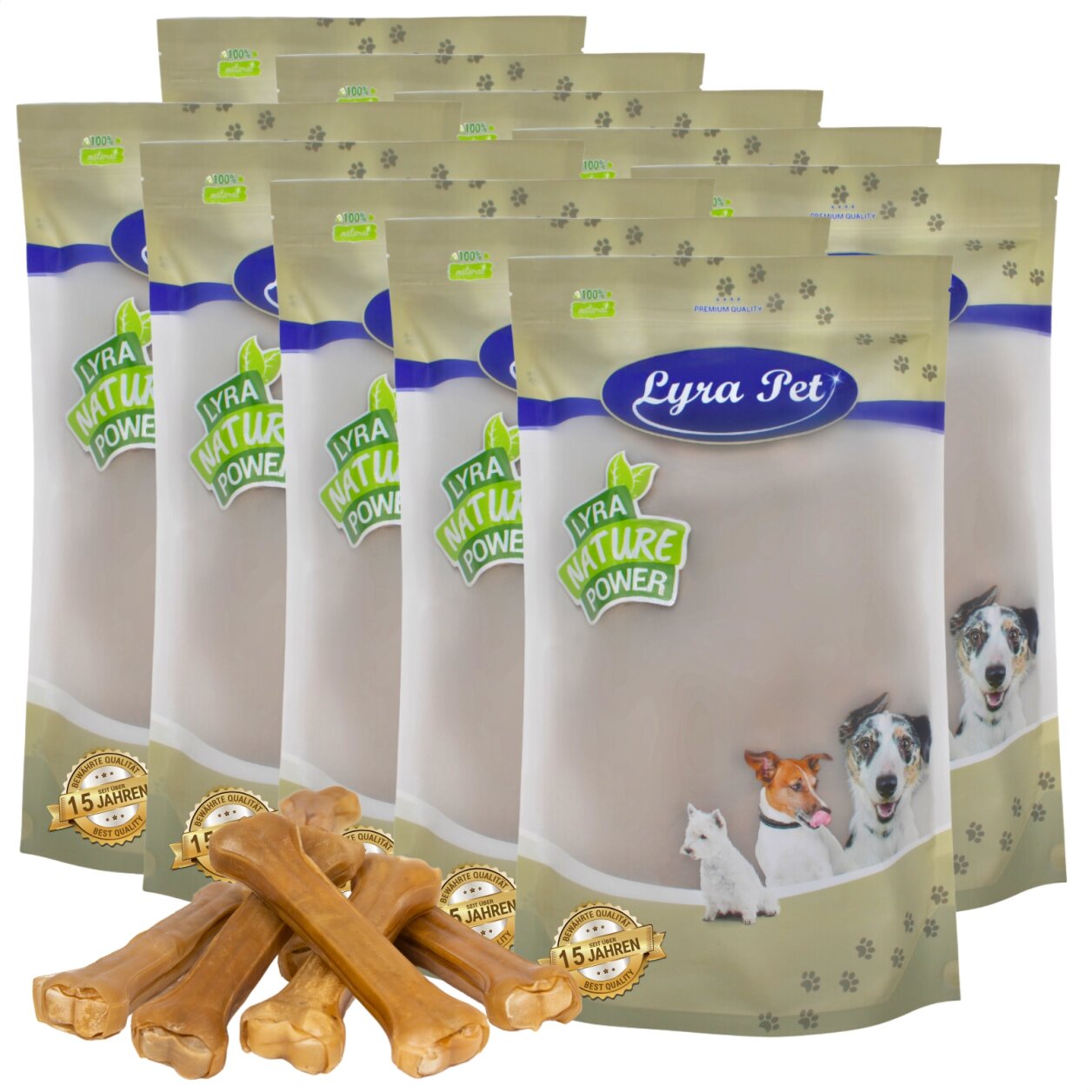 100 Stk. Lyra Pet® Kauknochen ca. 25 cm