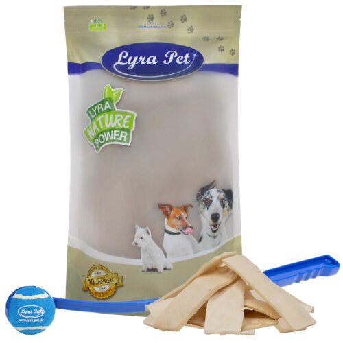 5 kg Lyra Pet&reg; Kauchips aus B&uuml;ffelhaut + Ballschleuder