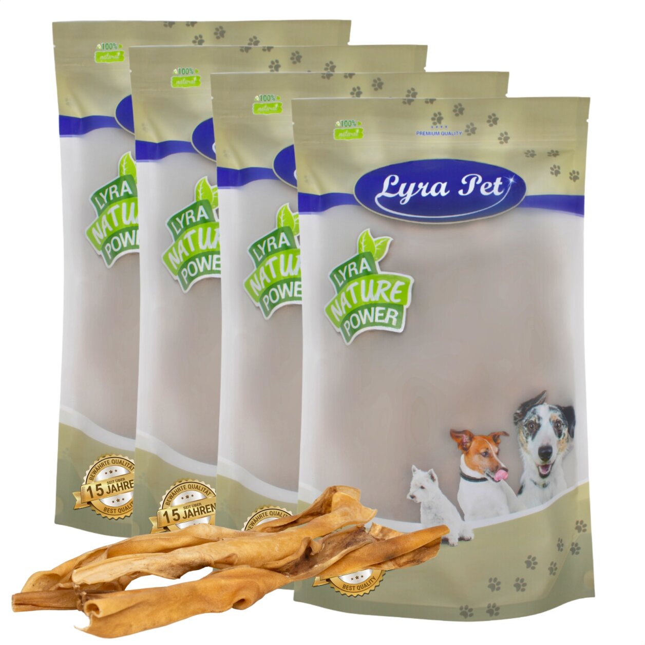 40 Stk. Lyra Pet® Rinderkopfhautstangen ca. 50 cm