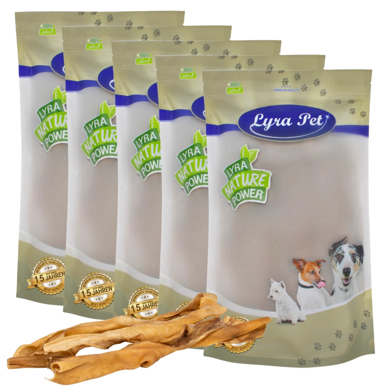 50 Stk. Lyra Pet® Rinderkopfhautstangen ca. 50 cm