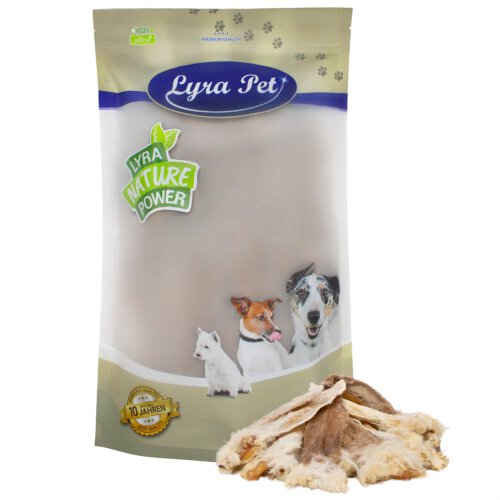 1 - 10 kg Lyra Pet&reg; Kaninchenohren mit Fell