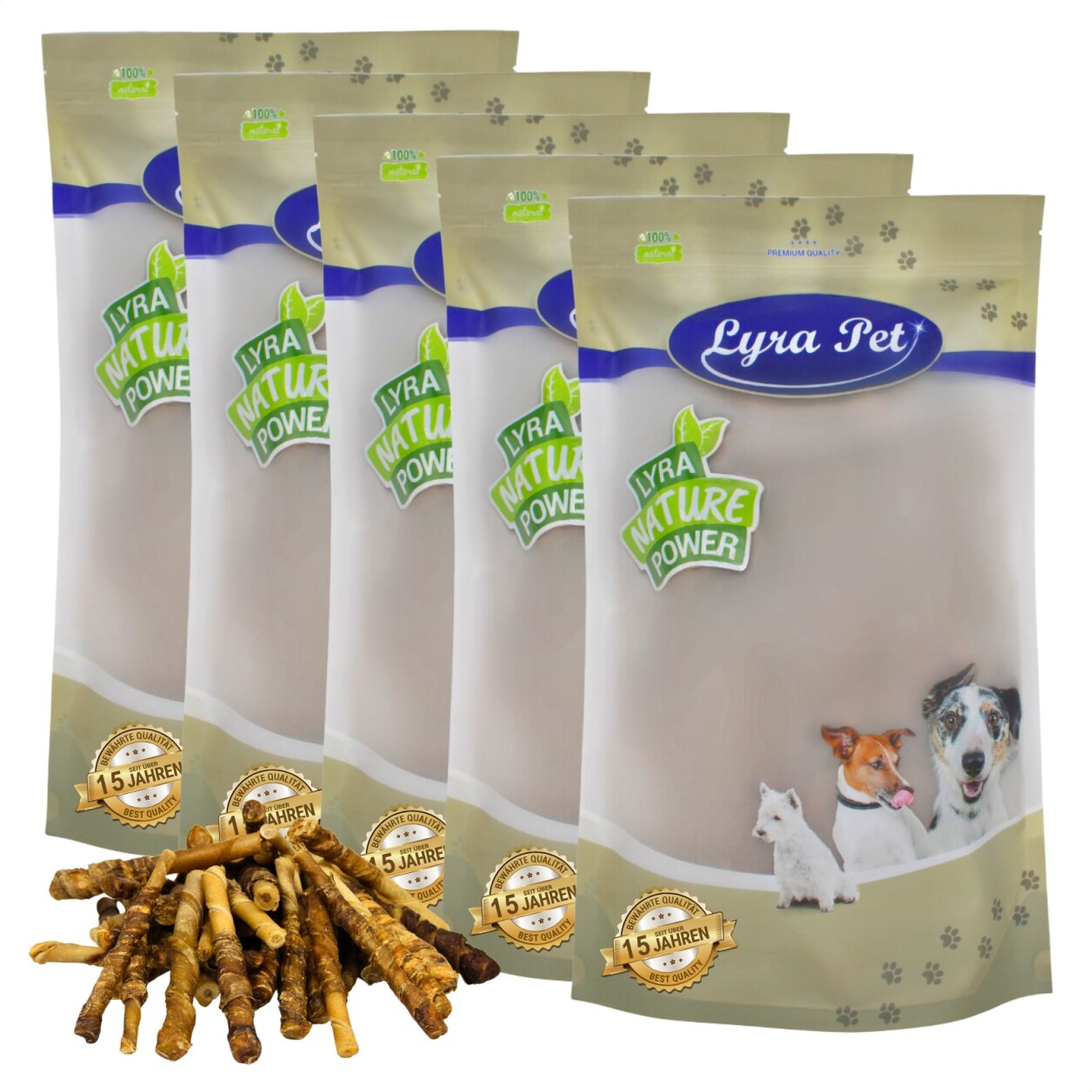 5 kg Lyra Pet® Büffelsticks mit Rindfleischstreifen