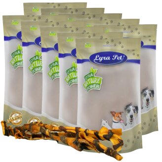 10 Stk. Lyra Pet® XXL Rinderkopfhautstangen mit Pansen ca. 70 cm