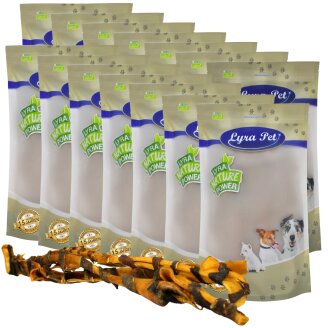 50 Stk. Lyra Pet® XXL Rinderkopfhautstangen mit Pansen ca. 70 cm
