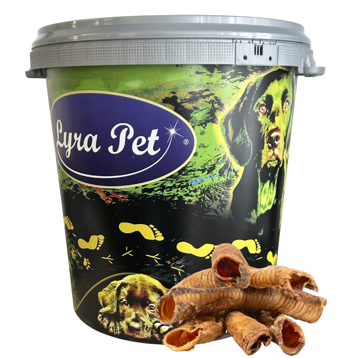 5 kg Lyra Pet® Rinderstrossen groß in 30 L Tonne
