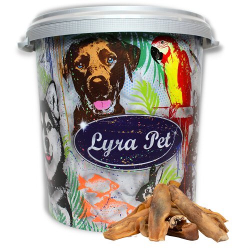 5 kg Lyra Pet&reg; Rinderkopfhaut goldbraun, dunkel in 30 L Tonne