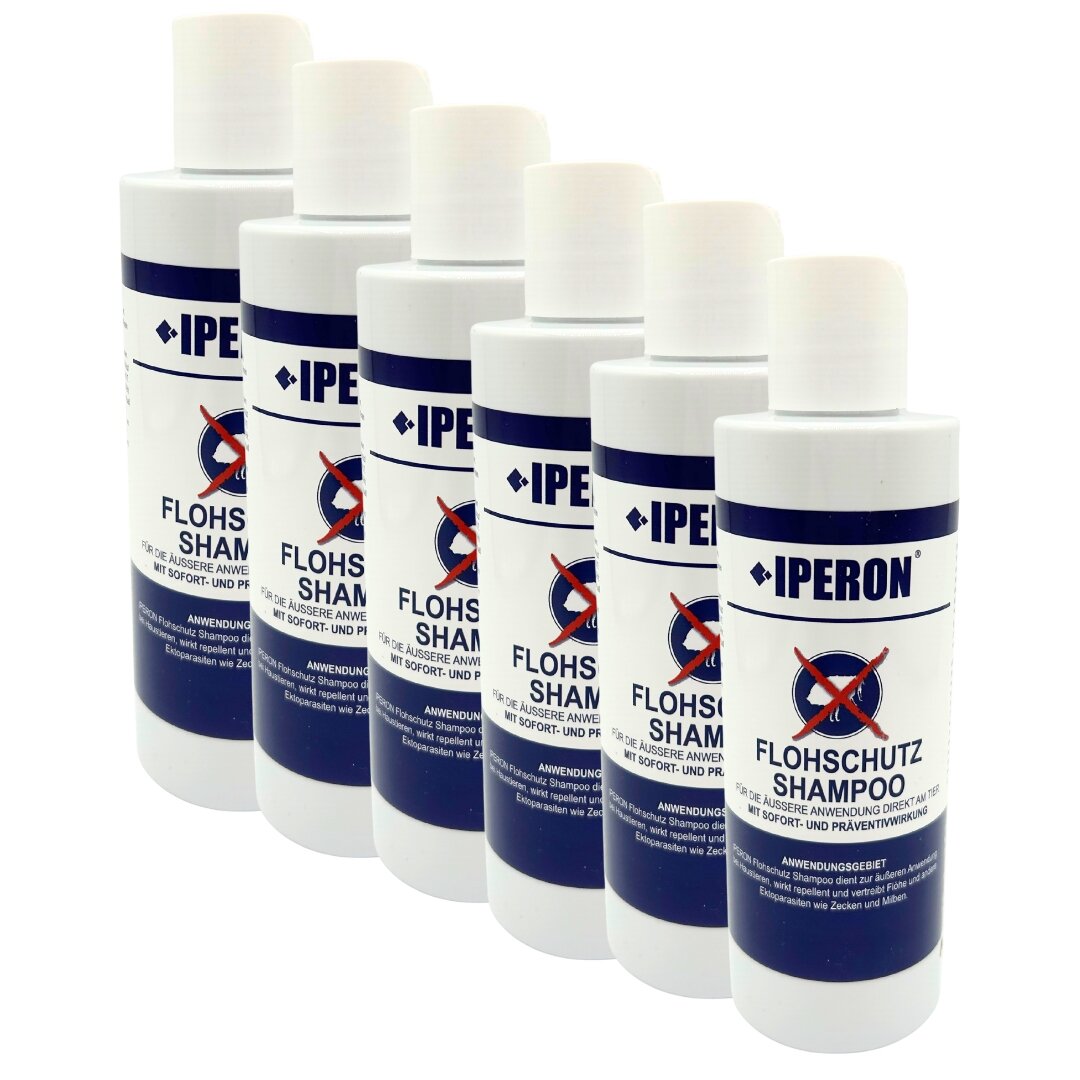 6 x 200 ml IPERON® Flohschutz Shampoo