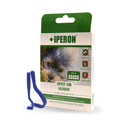 5 x 1 ml IPERON&reg; SPOT-ON kleine Hunde + Zeckenhaken