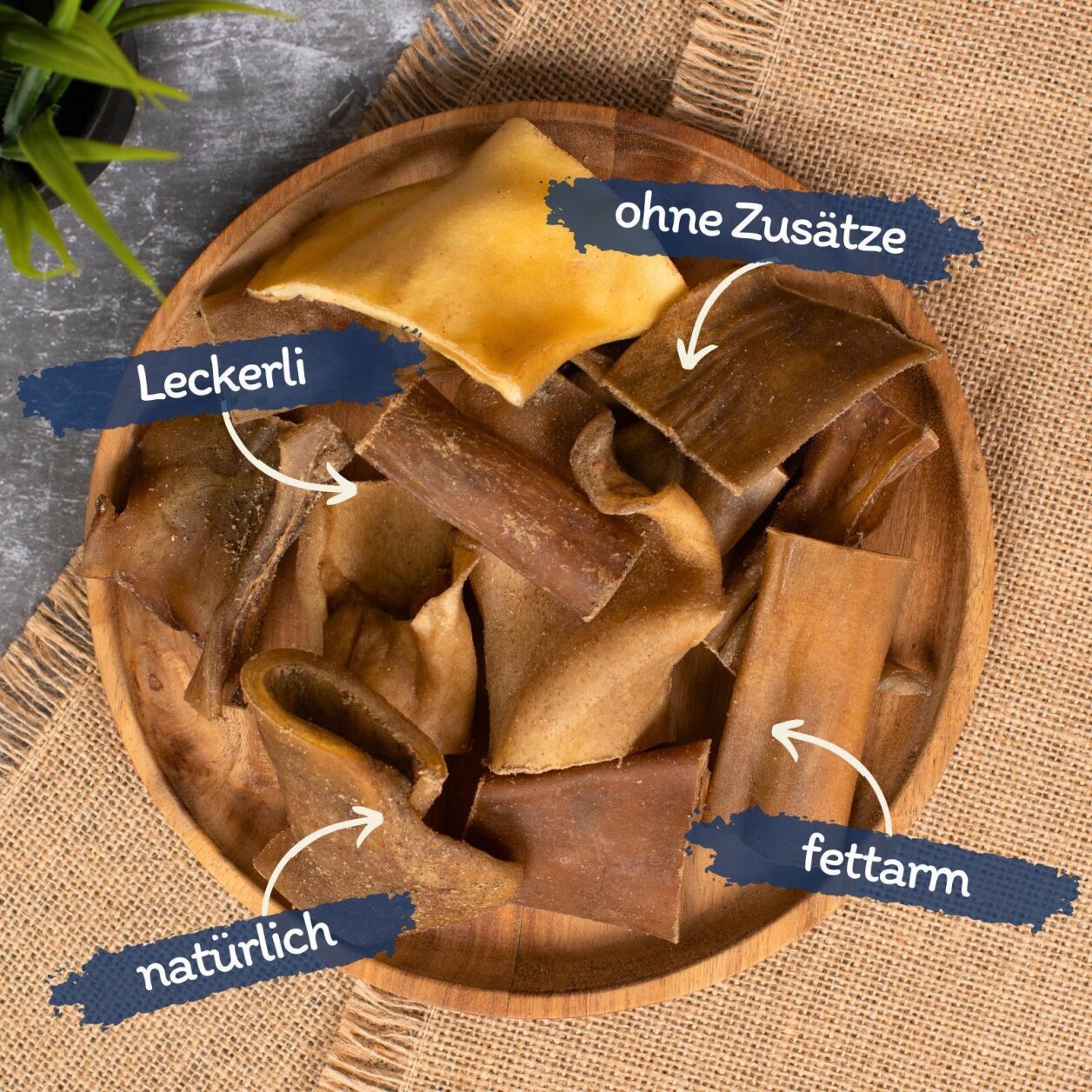 1 kg Lyra Pet® Rinderkopfhaut Abschnitte 4 - 8 cm