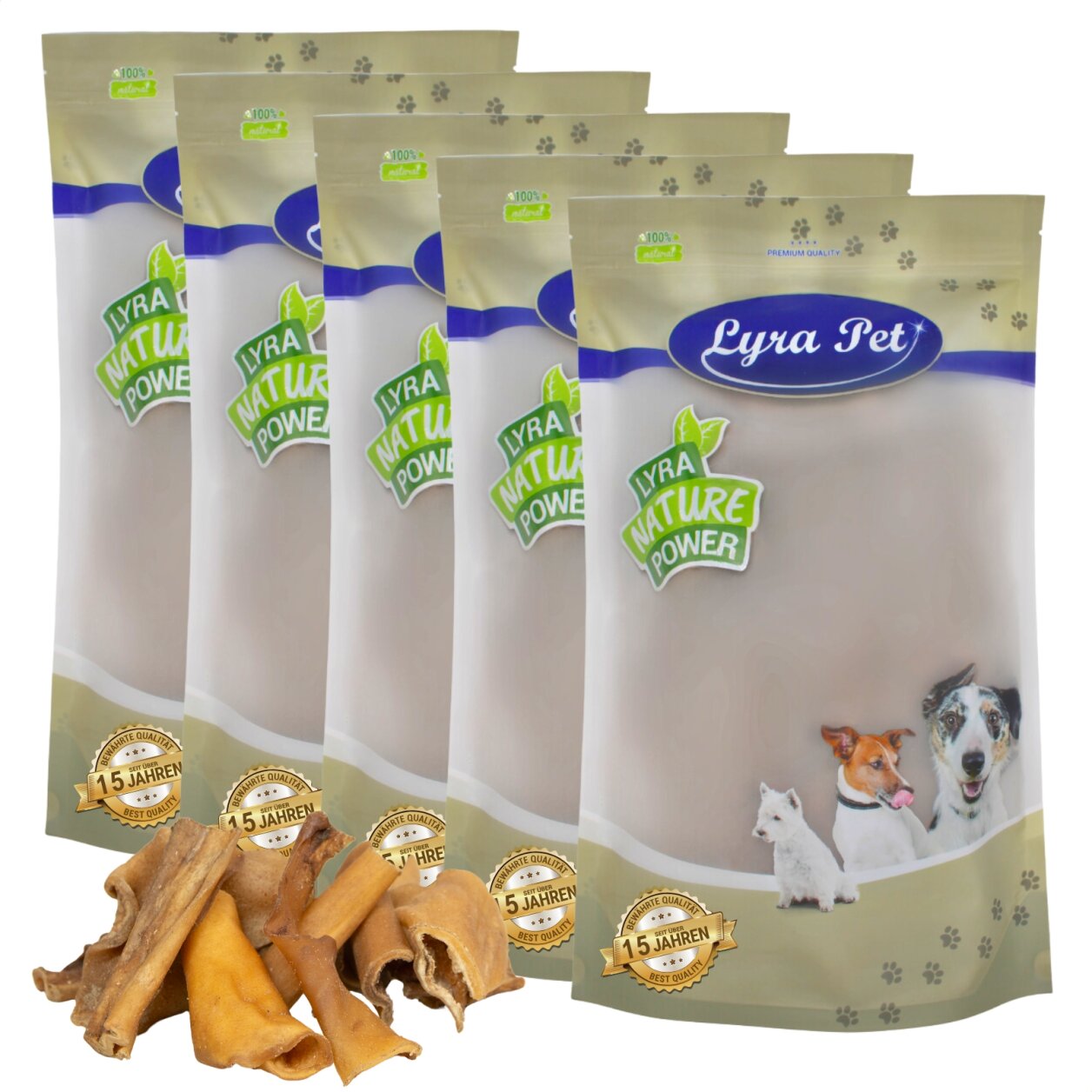 5 kg Lyra Pet® Rinderkopfhaut Abschnitte 4 - 8 cm
