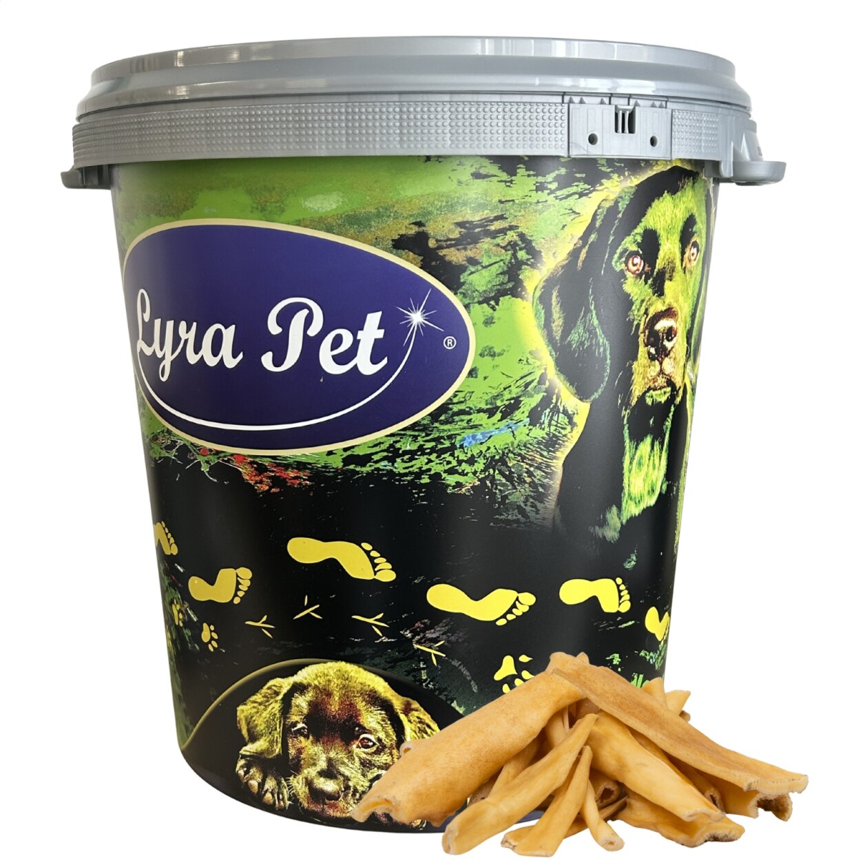 5 kg Lyra Pet® Lammkopfhaut hell in 30 L Tonne