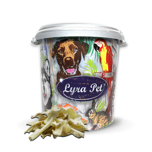 5 kg Lyra Pet&reg; Lammkopfhaut hell in 30 L Tonne