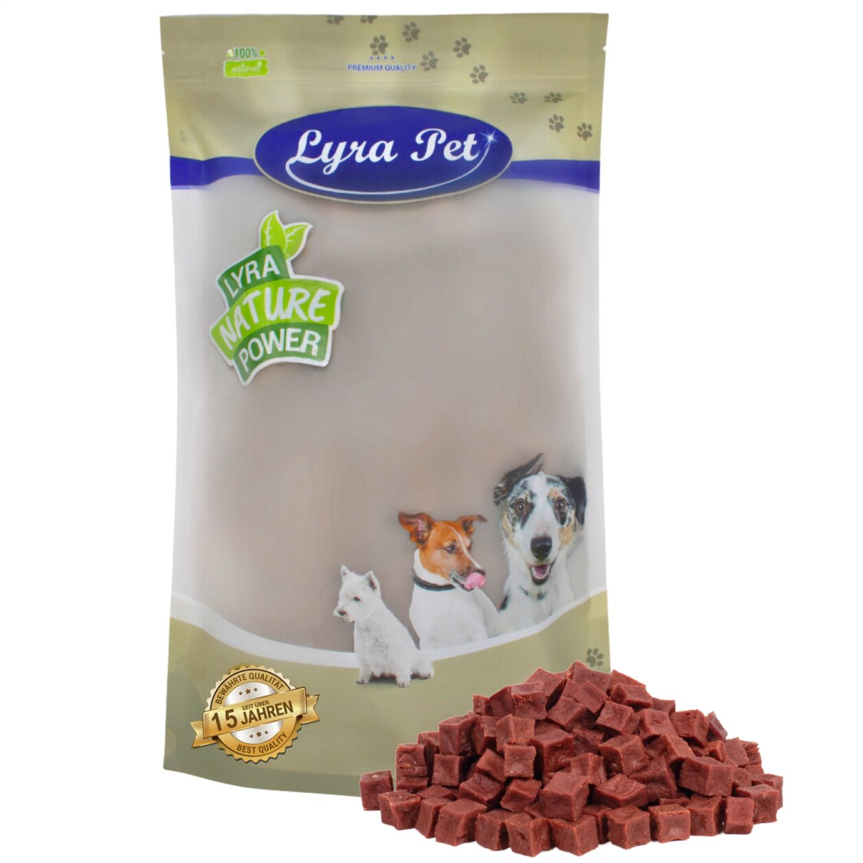 1 kg Lyra Pet® Pferdefleischwürfel