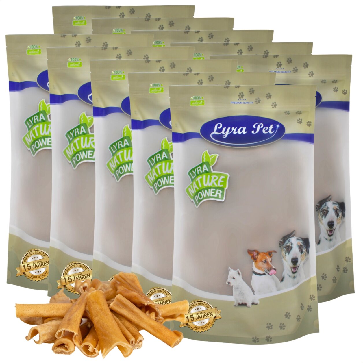 10 kg Lyra Pet® Rinderkopfhaut Abschnitte 1 - 7 cm