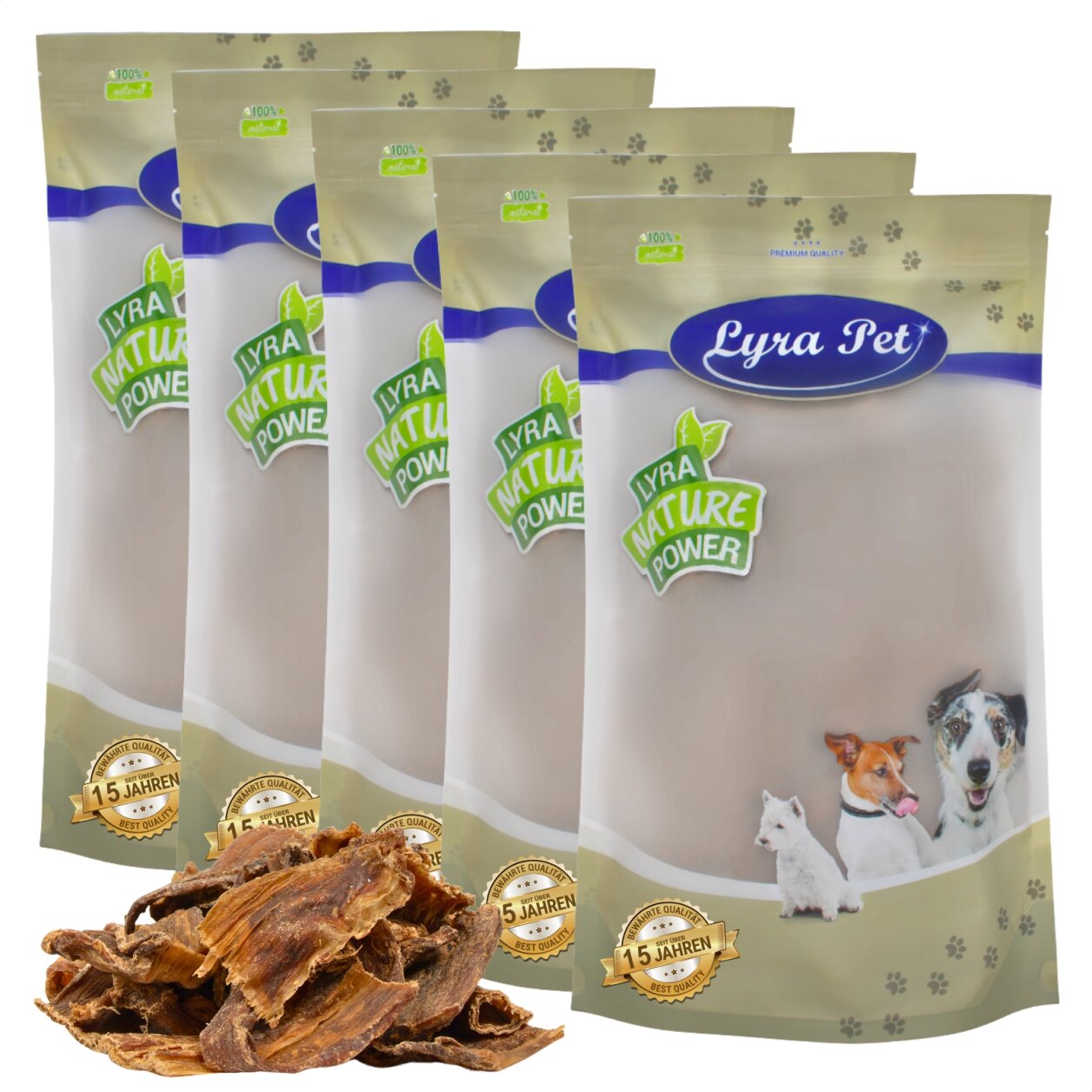 5 kg Lyra Pet® Rinderdörrfleisch Chips