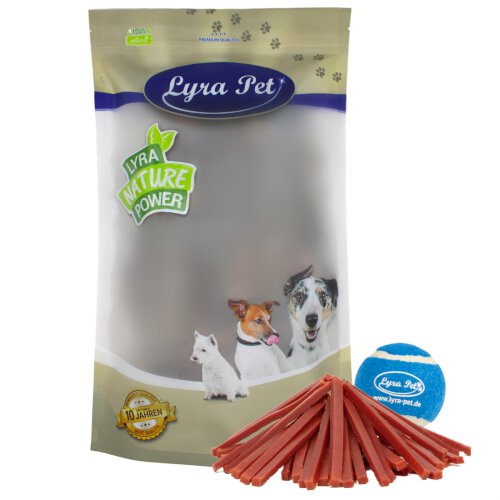 5 kg Lyra Pet&reg; Entenbruststreifen + Tennis Ball
