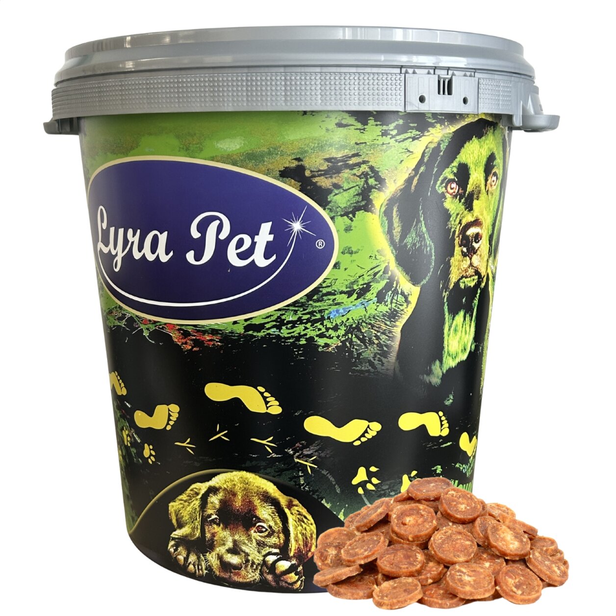 5 kg Lyra Pet® Hühnerchips in 30 L Tonne