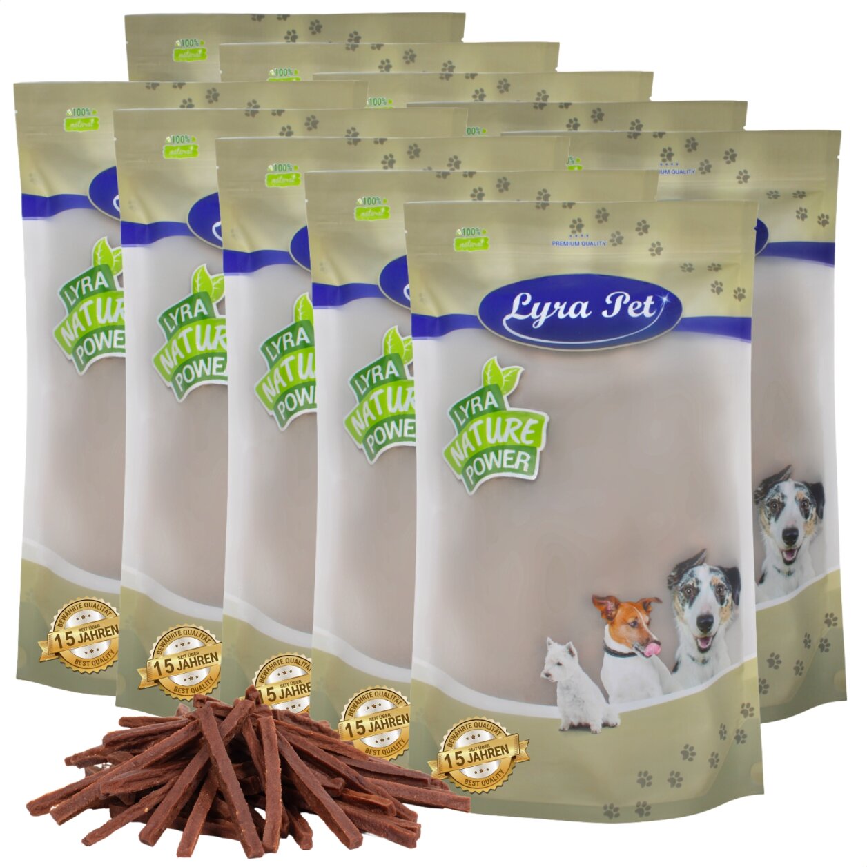 10 kg Lyra Pet® Rinderdörrfleisch Sticks
