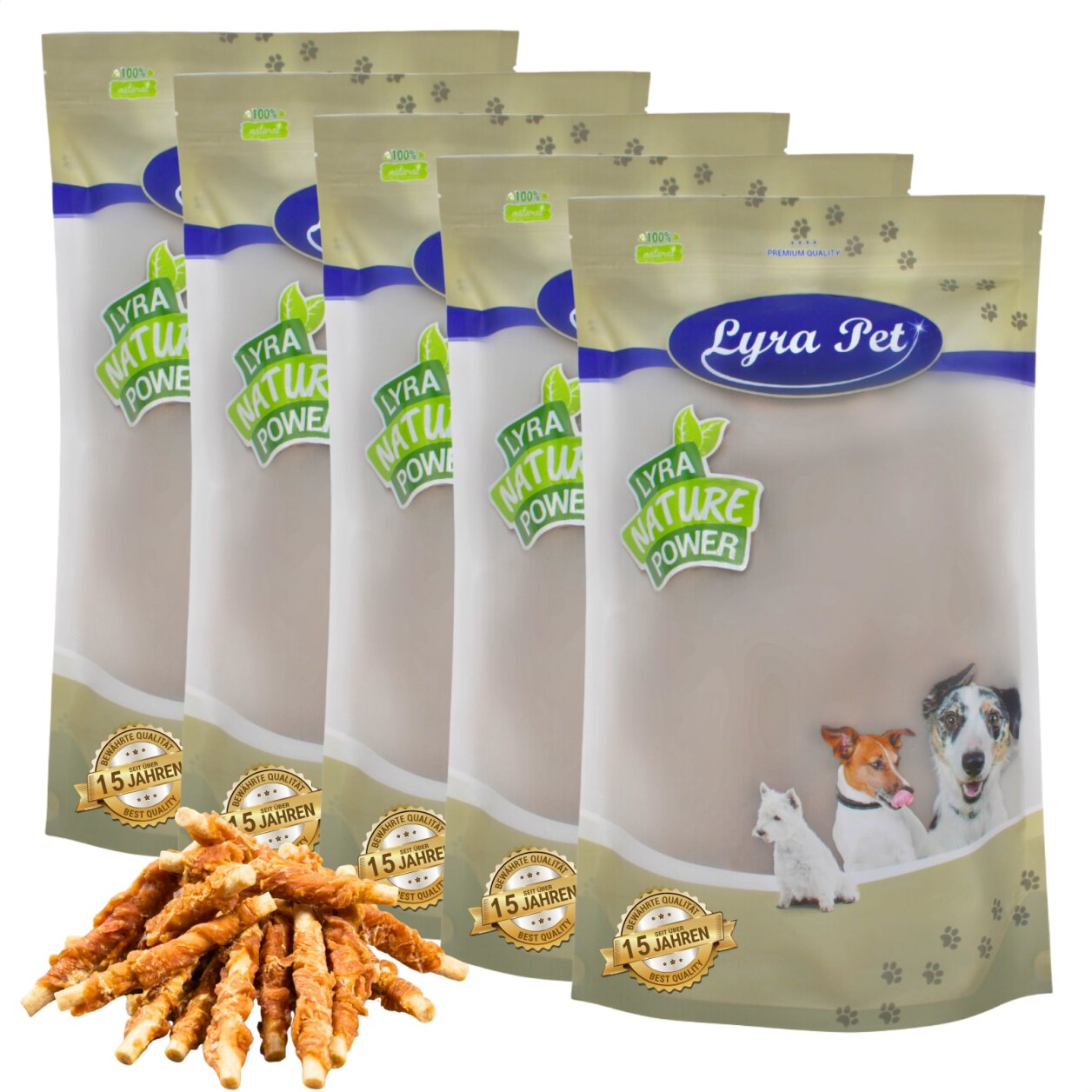 5 kg Lyra Pet® Kaustangen mit Hühnerbrust