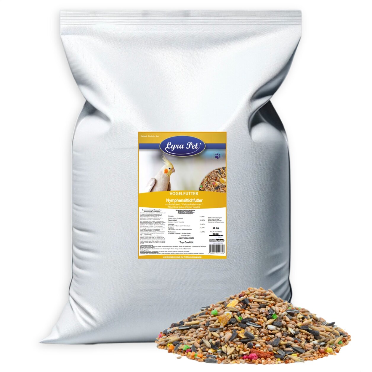 25 kg Lyra Pet® Nymphensittichfutter Großsittichfutter