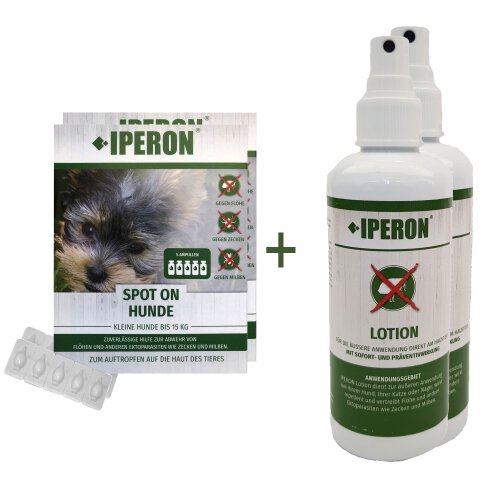 IPERON&reg; 2 x 5 x 1 ml SPOT-ON kleiner Hund &amp; 2 x 200 ml Lotion im Set