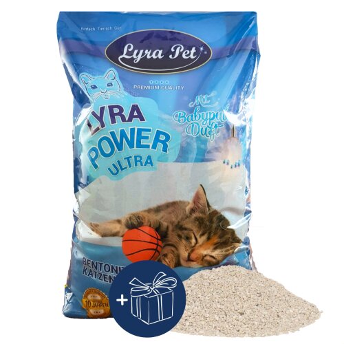 15 Liter Lyra Pet&reg; Lyra Power ULTRA excellent Katzenstreu + Geschenk