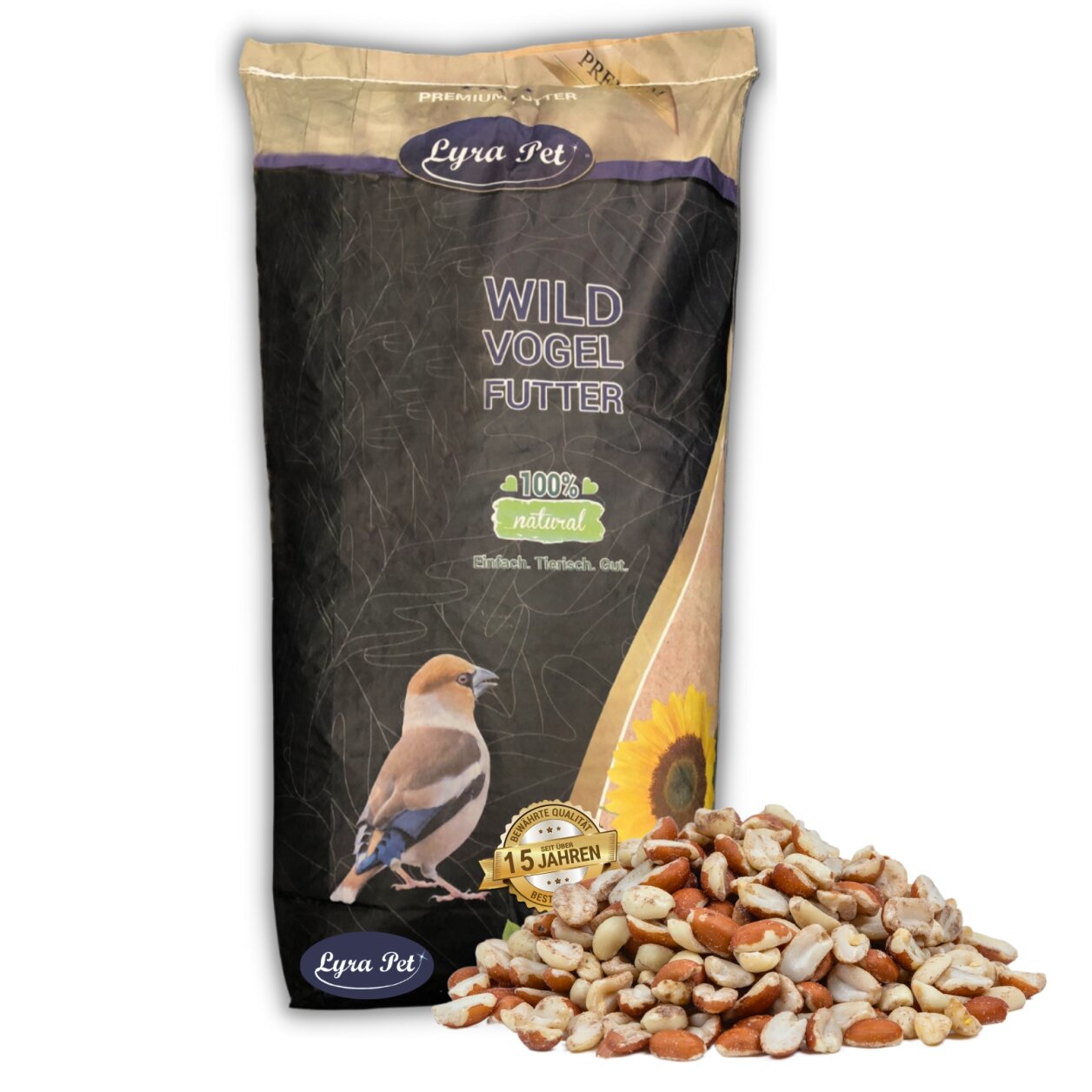 10 kg Lyra Pet® Erdnusskerne Splits gemischt blanchiert und mit Haut