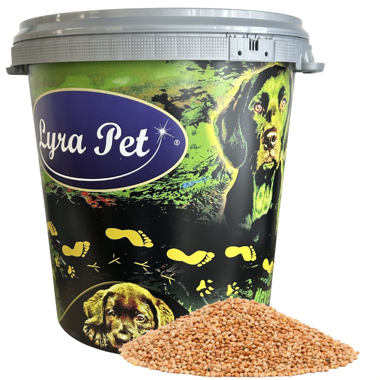 10 kg Lyra Pet® Hirse weiß gelb lose in 30 L Tonne