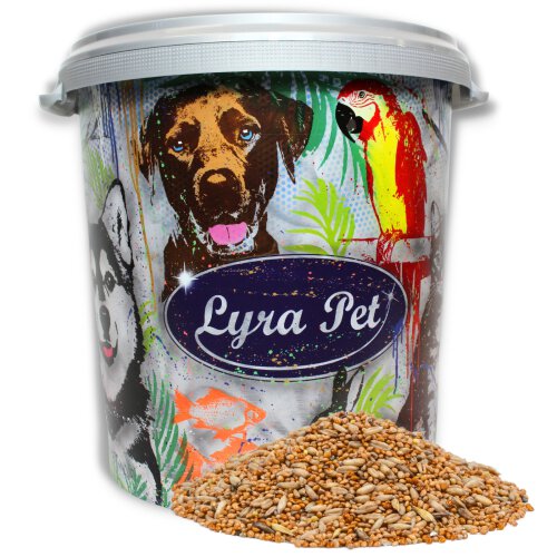 10 kg Lyra Pet&reg; Wellensittichfutter in 30 L Tonne