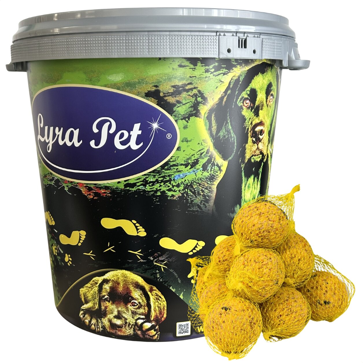 100 Stk. Lyra Pet® Meisenknödel Basic mit Netz à 90 g = 9 kg in 30 L Tonne