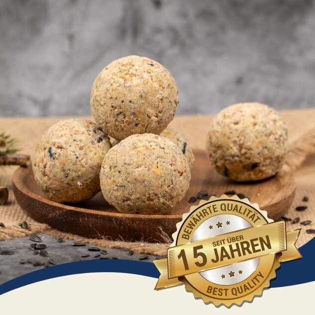 2 X 100 Boulettes De Mésanges Sous Filet 90g - Nourriture Naturelle Pour Oiseaux Sauvages Toute L'Année