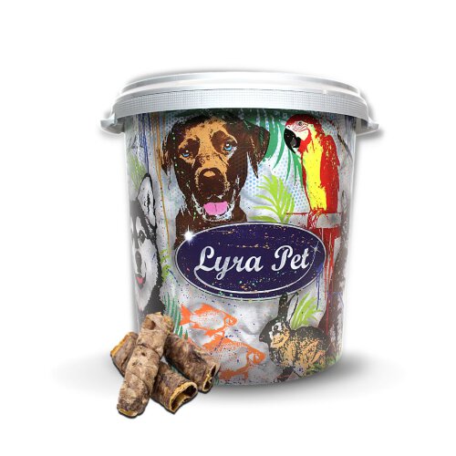 5 kg Lyra Pet&reg; Wrap aus Rinderlunge und Strossen in 30 L Tonne