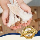 1 kg Lyra Pet® Kaninchenohren mit Fell B-Ware