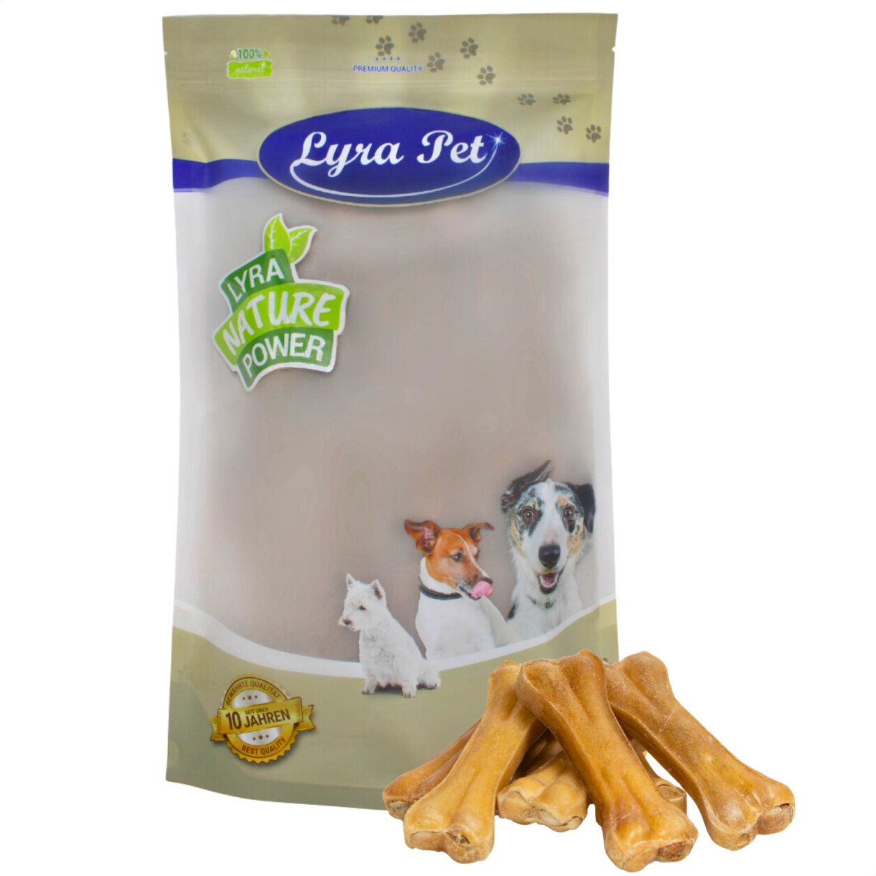 50 Stk. Lyra Pet® Kauknochen ca. 12 cm B-Ware