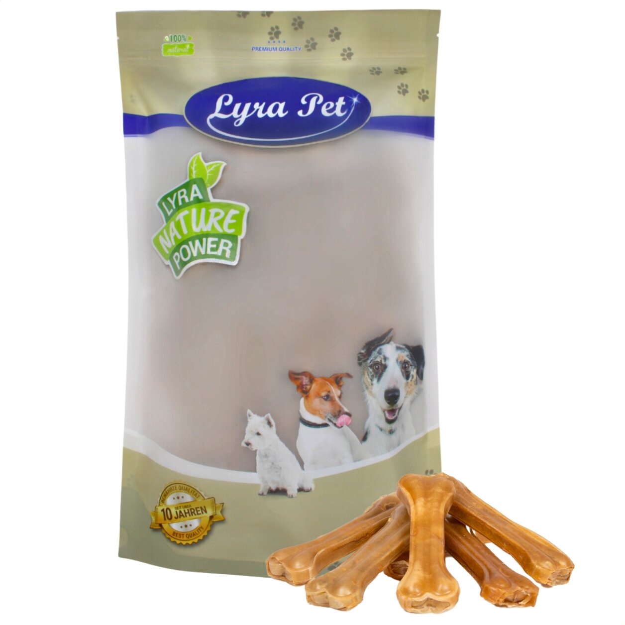 25 Stk. Lyra Pet® Kauknochen ca. 16 cm B-Ware