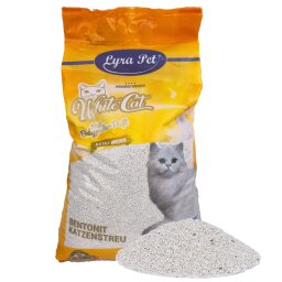 15 Liter Lyra Pet® White Cat® Katzenstreu Bentonit mit Babypuderduft B-Ware