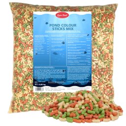 10 - 80 Liter (0,85 - 6 kg) Lyra Pond® Pond Colour Sticks Koi Mix Fischfutter Teichfutter