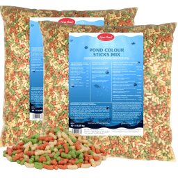 2 x 10 Liter (1,7 kg) Lyra Pond® Pond Colour Sticks Koi Mix Fischfutter Teichfutter