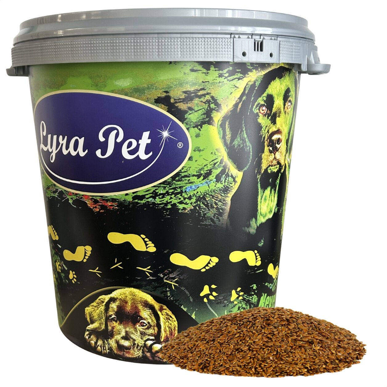 10 kg Lyra Pet® Leinsamen in 30 L Tonne