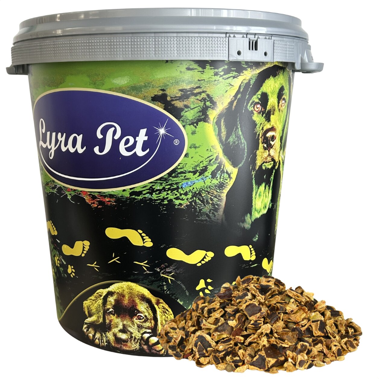 10 kg Lyra Pet® Johannisbrot in 30 L Tonne