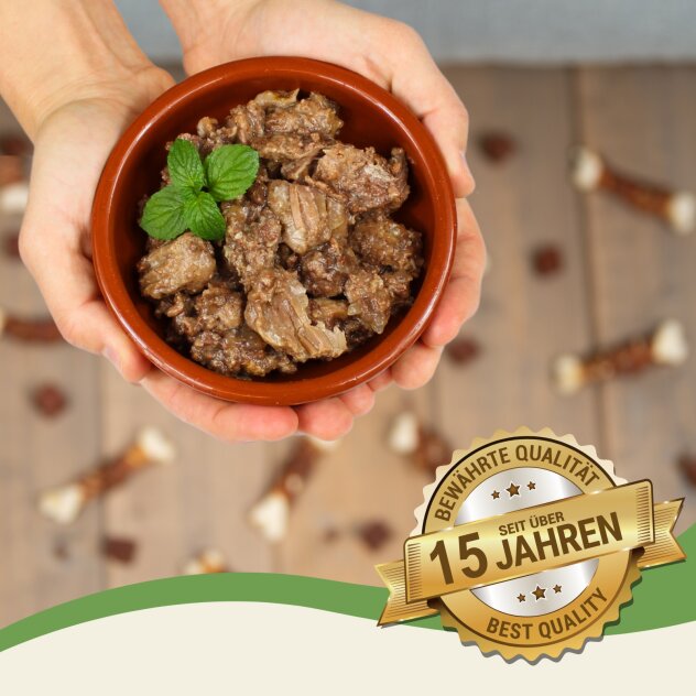 6 - 24 Stk. Lecker.Pet Josie's 100 % Muskelfleisch Rind Hundefutter