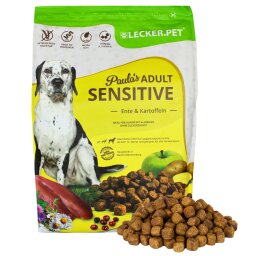 4 kg Lecker.Pet® Paulas Adult Sensitive Ente & Kartoffel Hundefutter Trockenfutter Vollnahrung