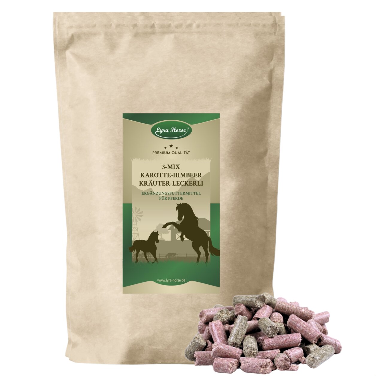 5 kg Lyra Horse® Karotte-Himbeer-Kräuter Leckerli