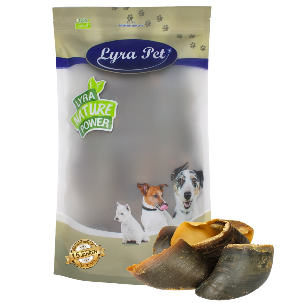 15 Stk. Lyra Pet® Rinderhufe ca. 1,2 kg