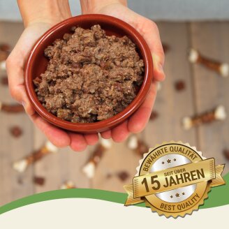 18 x 800 g Lecker.Pet® Lunas Saftige Fleischmahlzeit mit Lamm Hundefutter Nassfutter MHD 10/2026